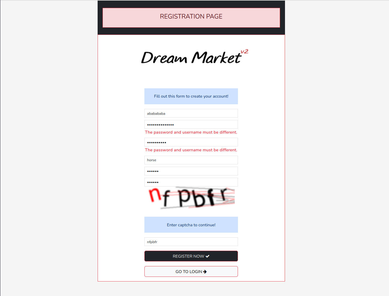 Dream Market Registration